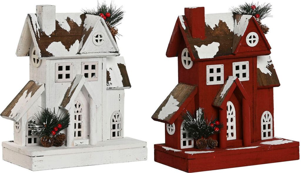 ESPRIT Home Weihnachtsschmuck Weiß Rot 26 x 14 x 32 cm (2 Stück)