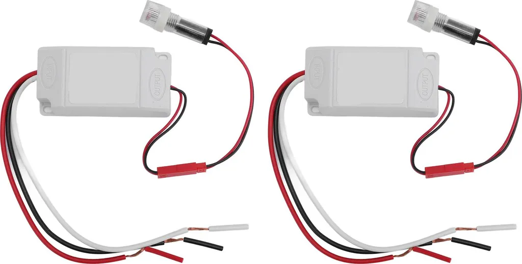 Kit 2x Sensore Luce Crepuscolare DC 12-24V Fotocontrollo Professionale