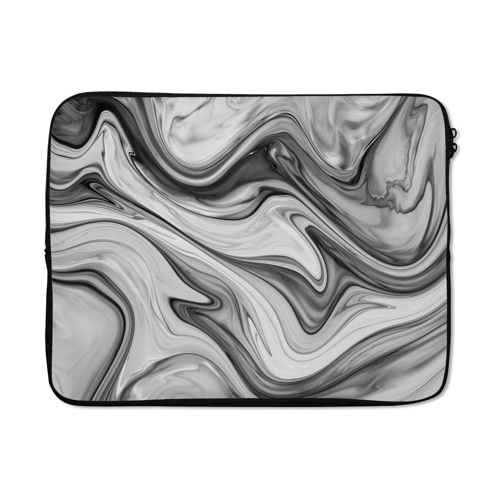 MuchoWow Laptop Hülle 14 ZollMarmor - Muster - Grau - Marmoroptik - Schwarz Laptoptasche - Laptoptasche - Stoßsicher - Schutzhaube - Reisen zub...