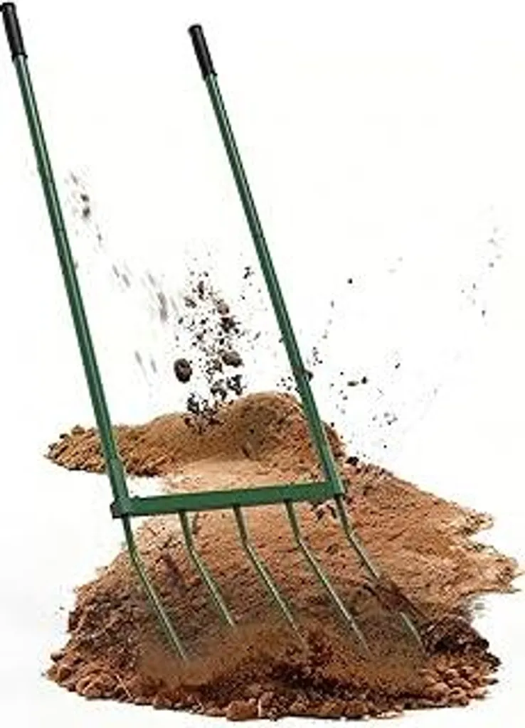 Signstek Forca Giardino 5 Denti 130cm - Aeratore Terreno Ergonomico