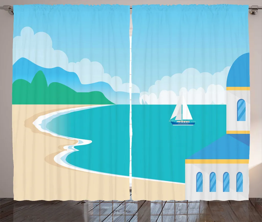 Rideau de Chambre pour Ambiance Marine Relaxante - 280 x 225 cm