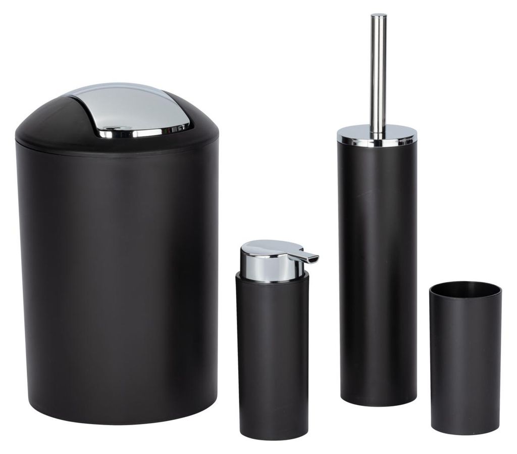 WENKO 4-teiliges Bad Accessoire Set 'Calvo' Produktbild 