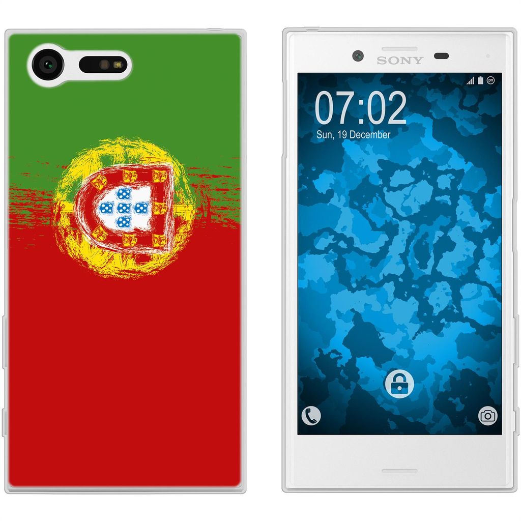 PhoneNatic Case kompatibel mit Sony Xperia X Compact Silikon-Hülle WM Portugal M8