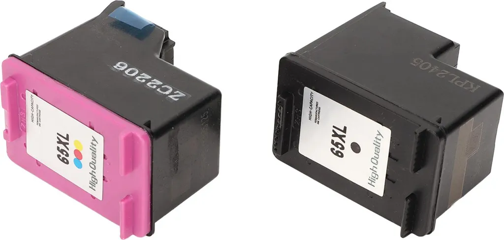 Pack de 2 Cartouches d'Encre 65XL Remanufacturées pour Deskjet et Envy