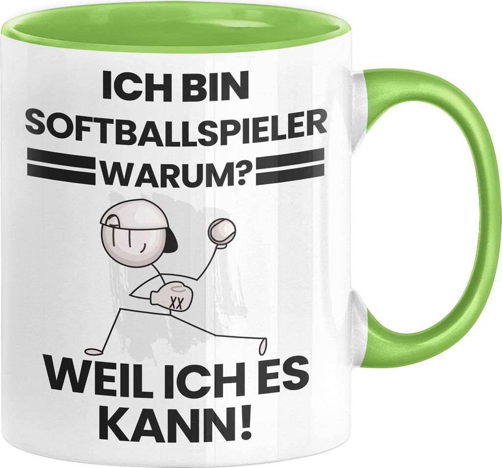 Softballspieler Geschenk Tasse Lustiger Spruch Ich Bin Softballspieler Warum Weil Ich Es Kann Geschenkidee Bester Softballspieler Geburtstag Kaffee...