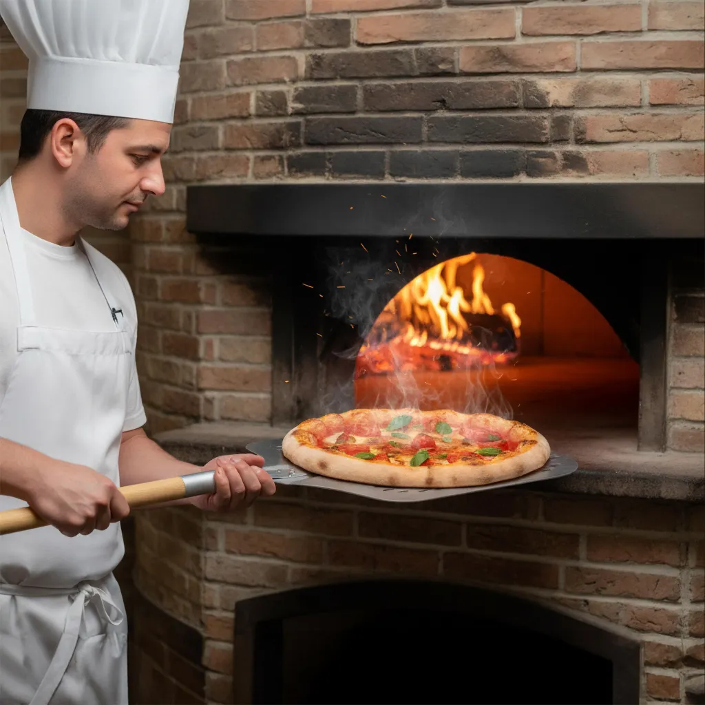 Relaxdays Pizza Peel: Pala Forata Design Italiano e Alluminio - 2