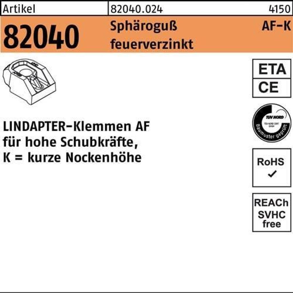 Klemme R 82040 KM 12 Sphrogu feuerverzinkt Produktbild 