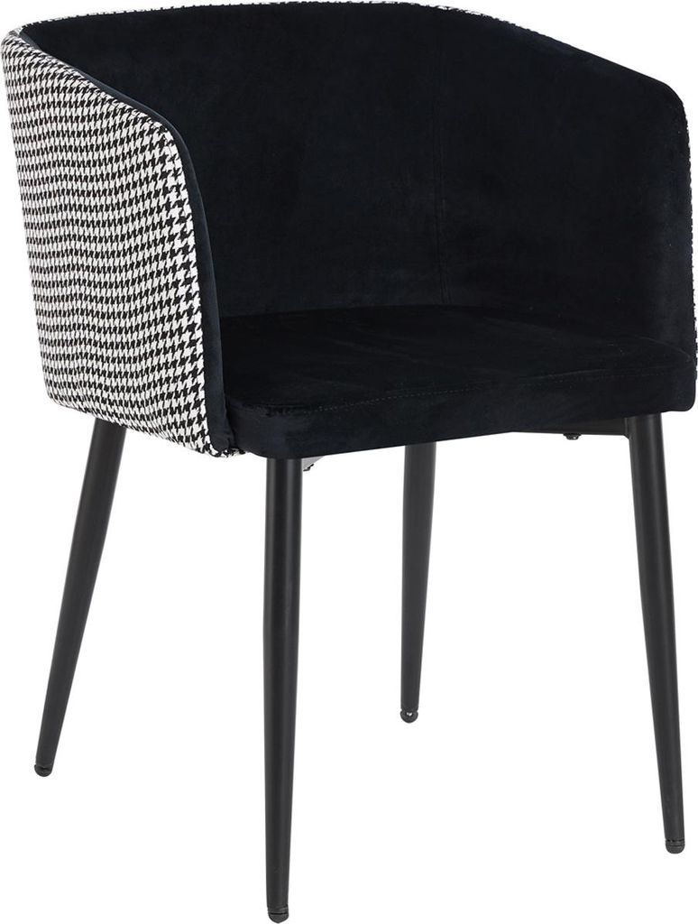 Stuhl Destin gepolstert mit Armlehnen, halbhohe Lehne, Grau, 58x73x56 cm, Sitzhöhe 46 cm