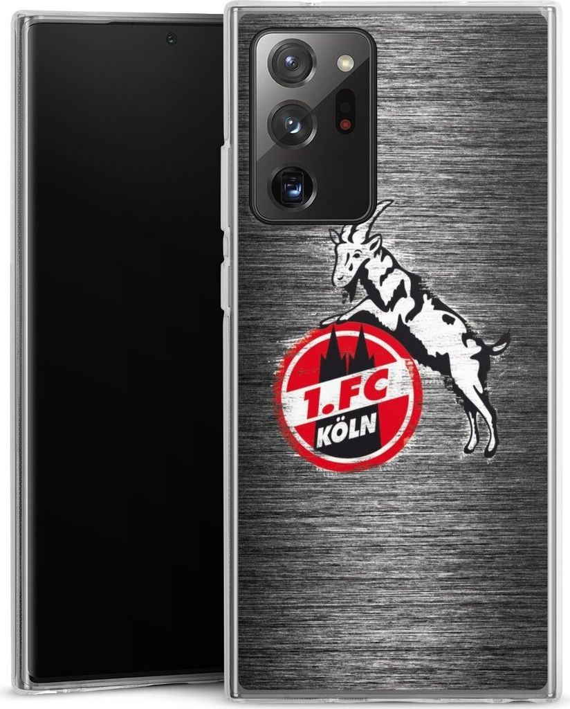 DeinDesign Handyhülle für Samsung Galaxy Note 20 Ultra Silikon Hülle Case Smartphone Schutzhülle 1. FC Köln Metallic Look Offizielles Lizenzpr...