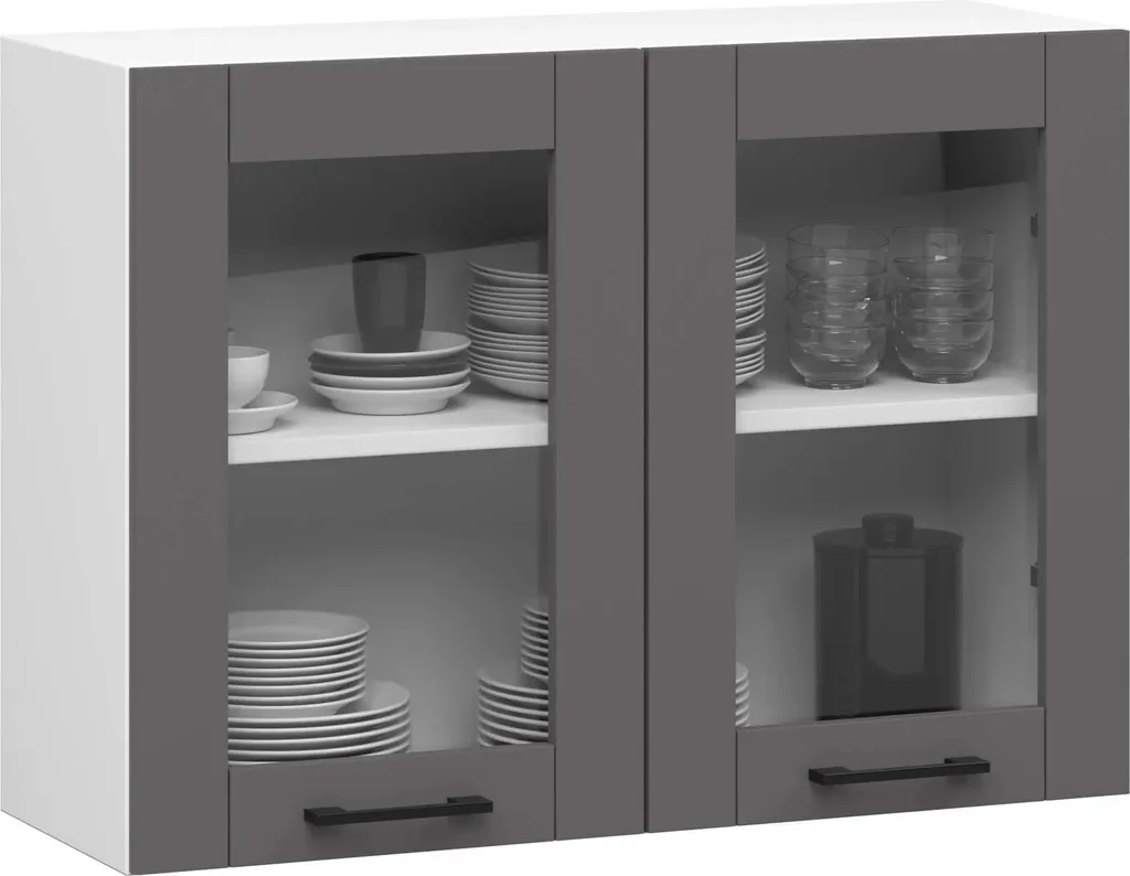 Akord Vetrina Oliwia Bianco/Grigio 30X80X58 Cm