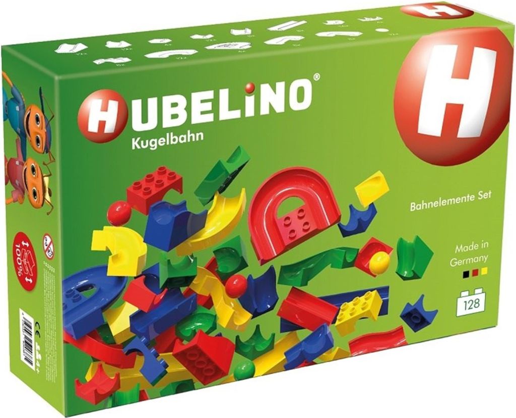 Hubelino 5531996 Zestaw elementów toru marmurowego 128 szt. Zdjęcie produktu 