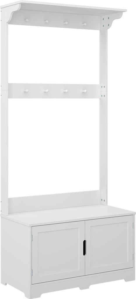 Appendiabiti Vicco Lysa Bianco 80 x 180 cm con 2 porte, Immagine del prodotto 