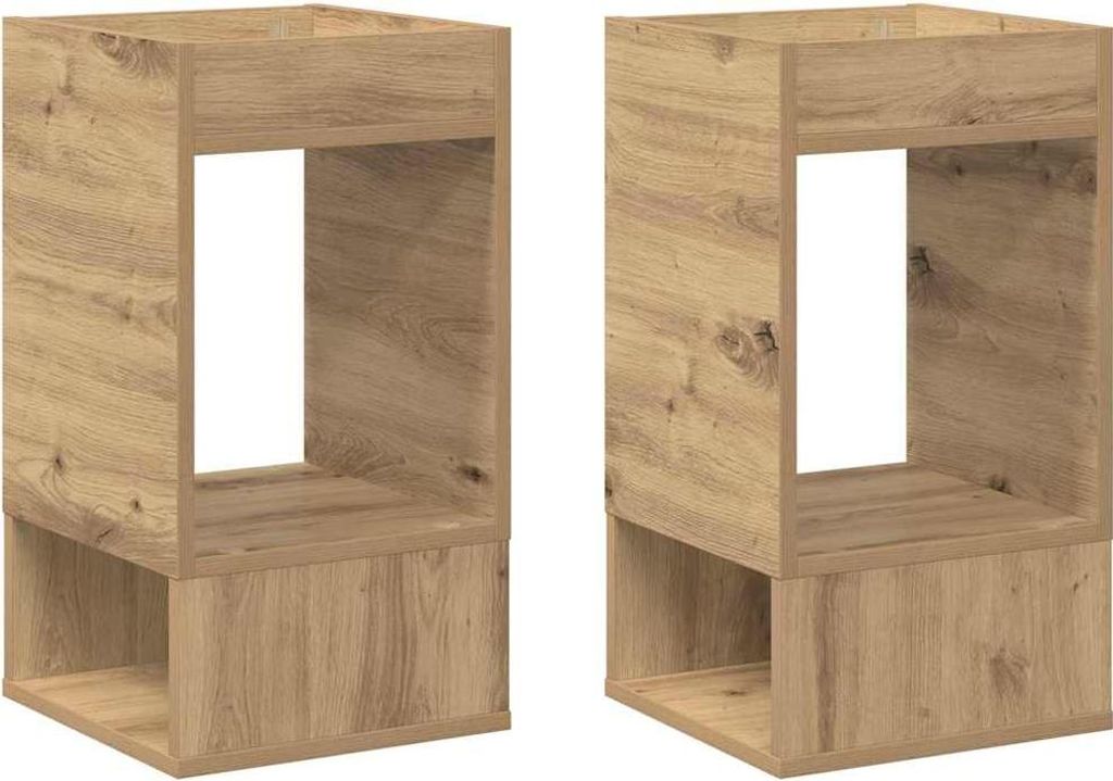 vidaXL Beistelltisch 2 pcs Artisan-Eiche 30 x 30 x 56 cm Holzwerkstoff