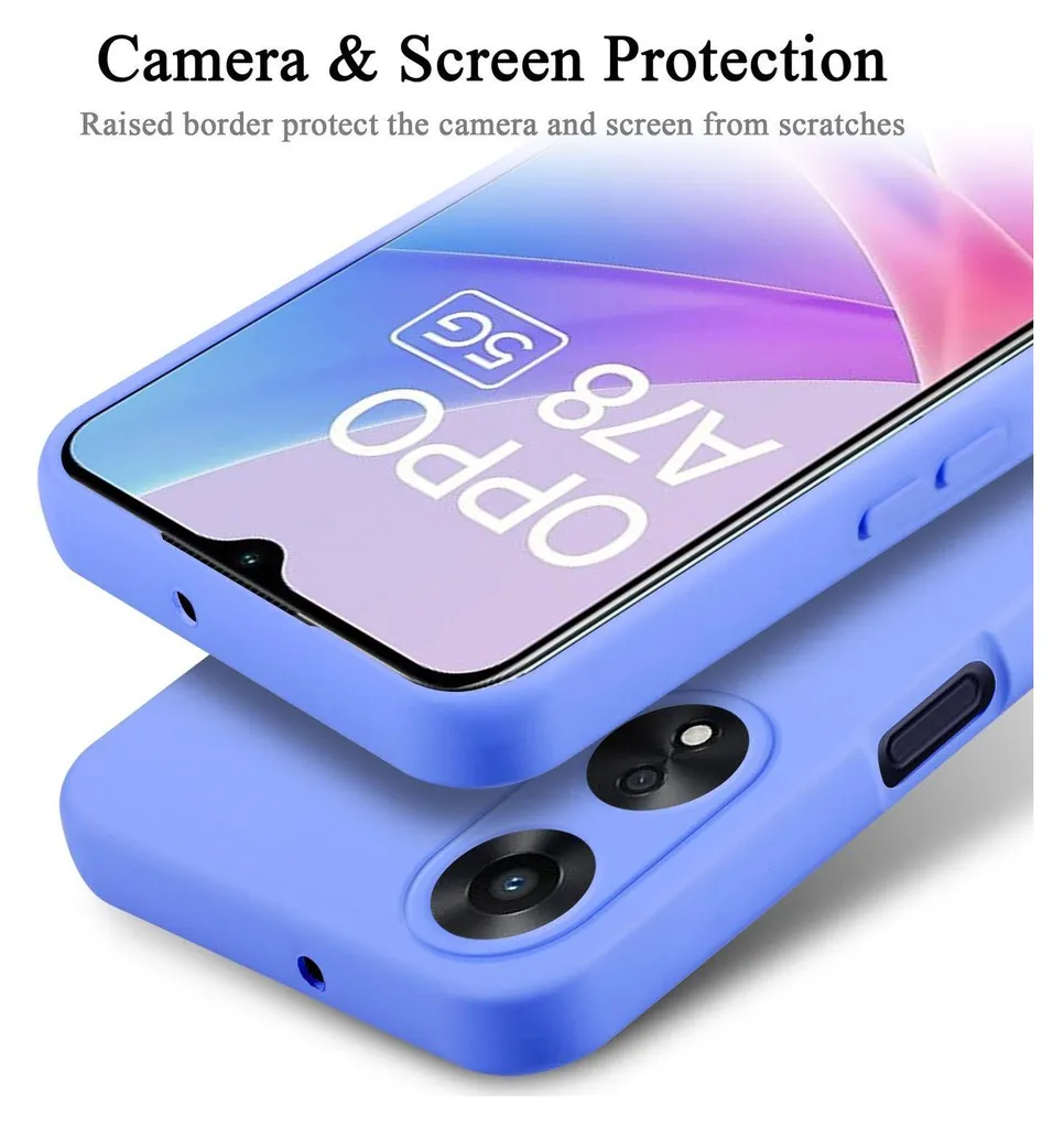 BORYA Cover per OPPO A38 4G/OPPO A18 4G, Ultra Sottile Antiurto Morbida Silicone TPU Bumper Custodia, Colorato Gradiente Antigraffio Vetro Temperato Case, Aurora Rosa