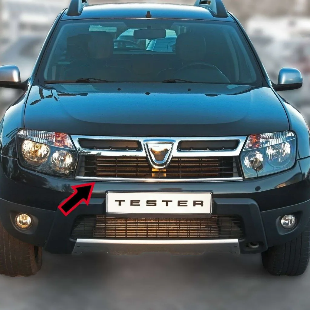 Baguette de pare-chocs chromée : accessoire calandre Dacia Duster 1