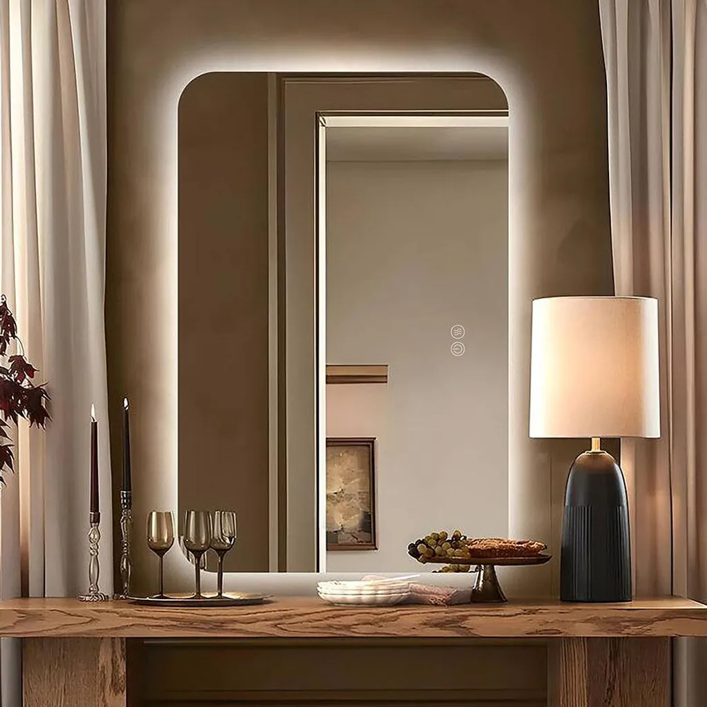 Milton & Oldbrook Budva Miroir Mural LED 80x60 cm pour Salle de Bain