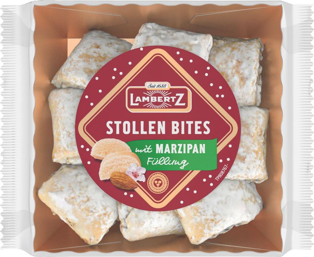 Lambertz Stollen Bites z marcepanowym nadzieniem owocowym Zdjęcie produktu 
