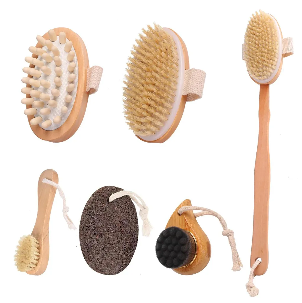 Brosse dos et corps contre peau morte avec pierre ponce pour pieds doux