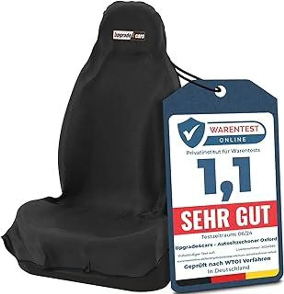 Coprisedile Anteriore Auto Upgrade4cars - Nero Impermeabile Universale