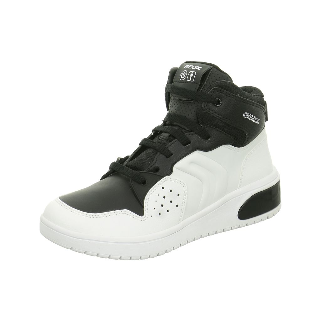 Kinder Turnschuhe Geox Xled Sneaker Weiß/Schwarz Größe: 31