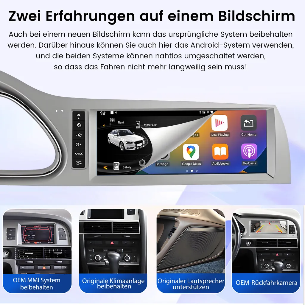 Android Écran 4+64G Carplay Q7 4L MMI 3G Basic : GPS DAB+ Bluetooth - 8