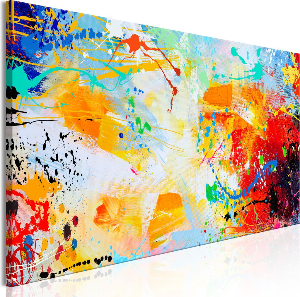 Italienischer Leinwand Leinwandbild - Memory of Childhood (1 Part) Narrow 150x50 cm Abstrakt a-A-0450-b-a