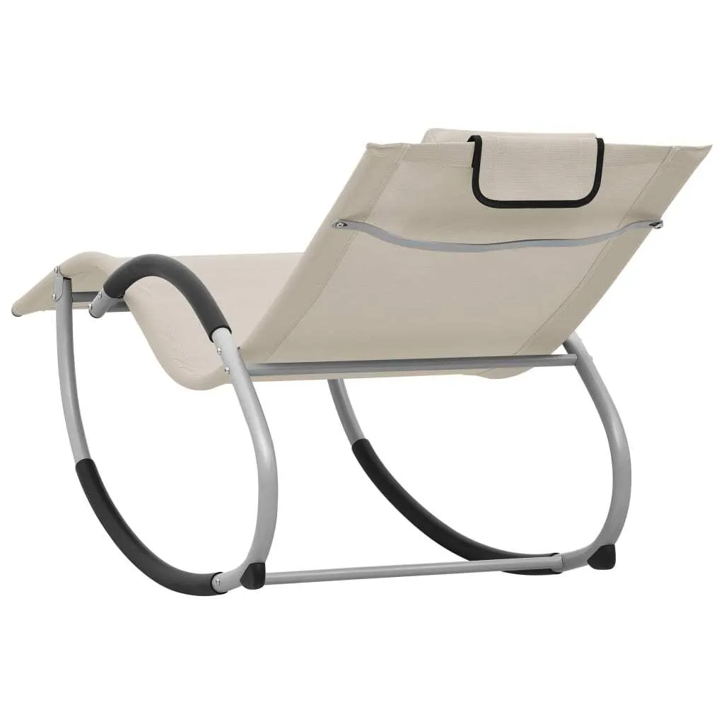 Bain de soleil ergonomique anti-mal de dos avec coussin crème épais - 3