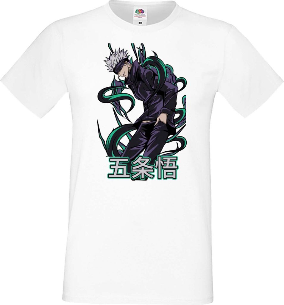 Herren T-Shirt Anime Manga Jujutsu Kaisen, Man 2XL / Weiß