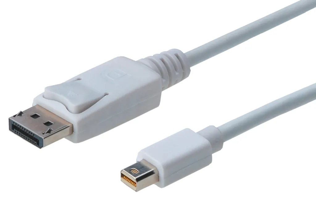 Câble DisplayPort 1.2 4K 1m avec Connecteur Mini DP Blanc Haute Qualité - 2