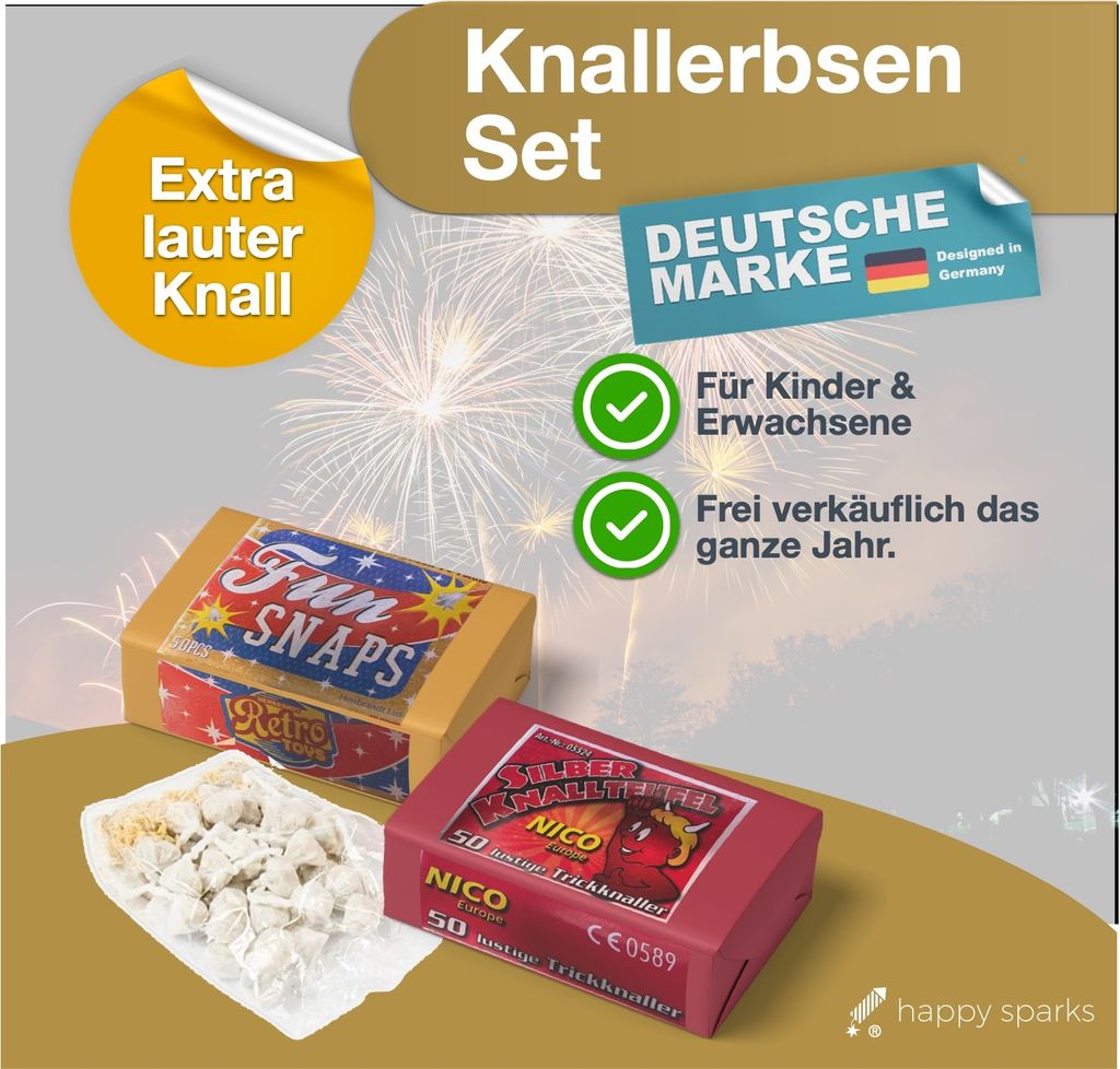Wo Gibt Es Knallerbsen Zu Kaufen happy sparks® 2500x Knallerbsen - Fun Snaps | Kaufland.de