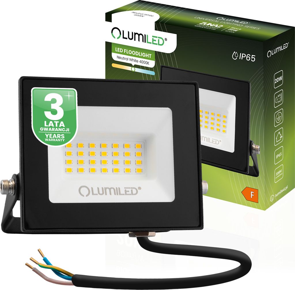 LUMILED Projecteur à LED 20W super lumineux Projecteur Image du produit 