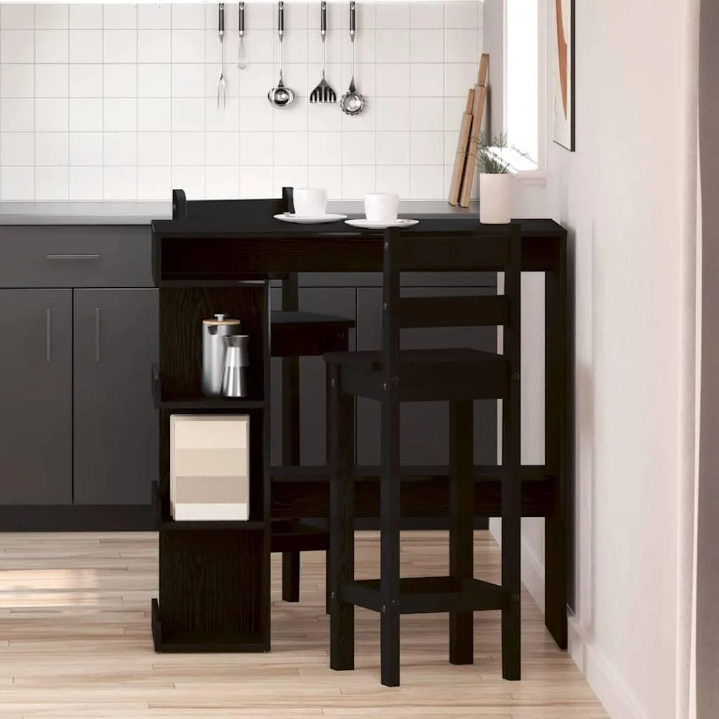 Maison Exclusive - Tavolo da bar effetto rovere nero 100 x 48 x 101,5 cm Materiale ligneo