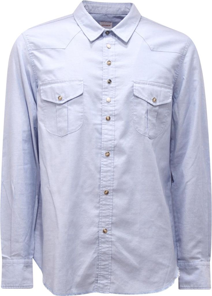 9550AQ camicia uomo OFFICINA36 man Baumwolle shirt light blue