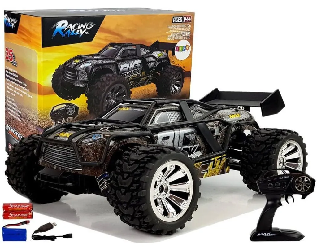 Véhicule RC 35km/h avec Régulateur de Vitesse 2.4G Tout-terrain 1:18 Jaune