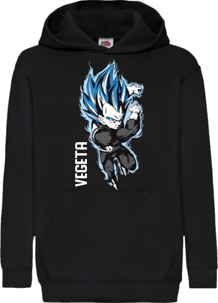 Kinder Kapuzenpullover Dragon Anime Manga Ball Z Vegeta, 9-11 Jahr - 140 / Schwarz