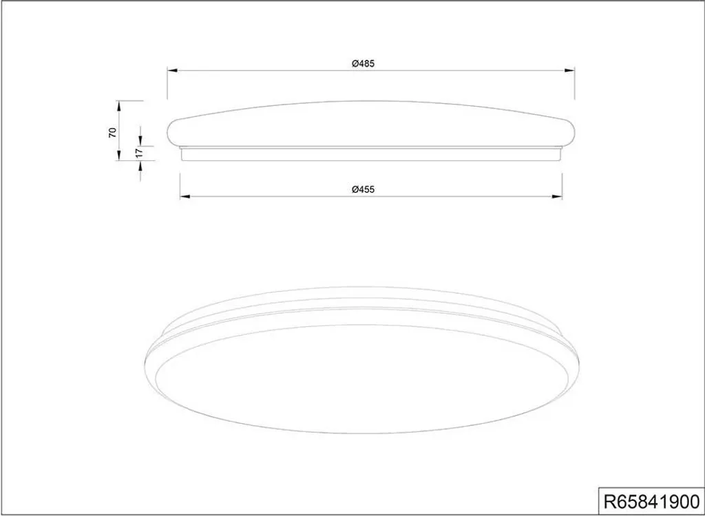 Plafonnier LED Starlight blanc dimmable avec télécommande Ø 40 cm