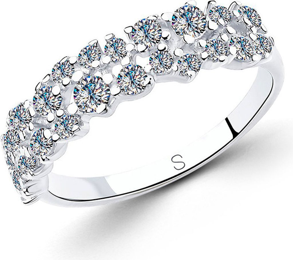 Sokolov Damenring aus 925 Silber mit Zirkonia, Sterlingsilber Ring