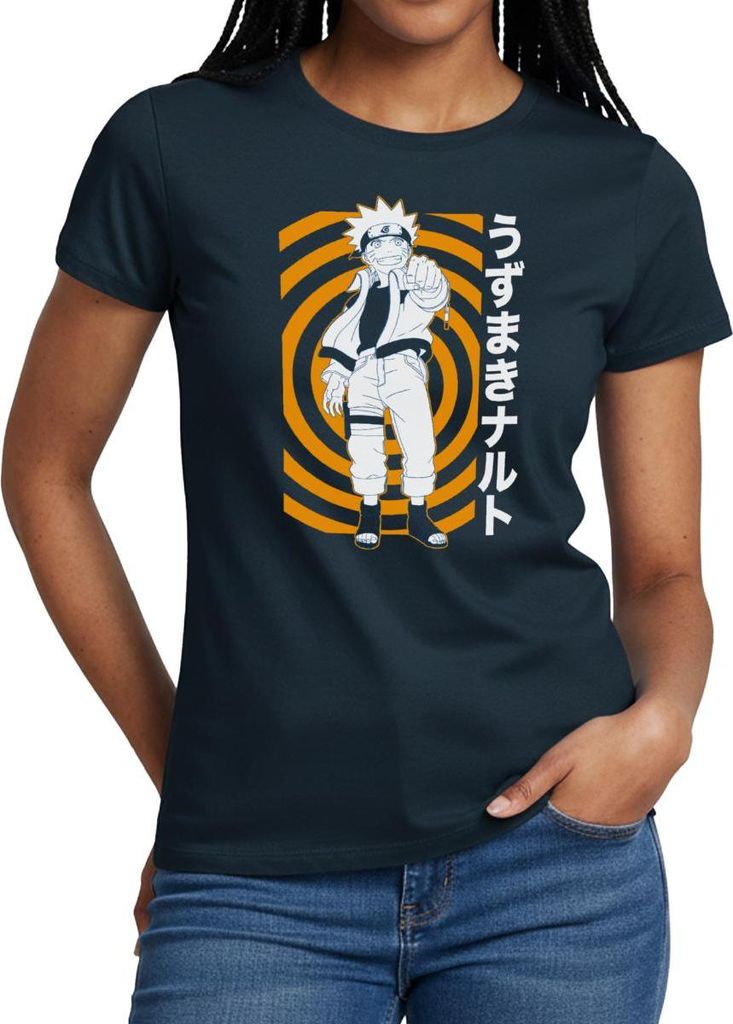 Spreadshirt Naruto Cooles Design Mit Naruto Frauen T-Shirt, XXL, Navy