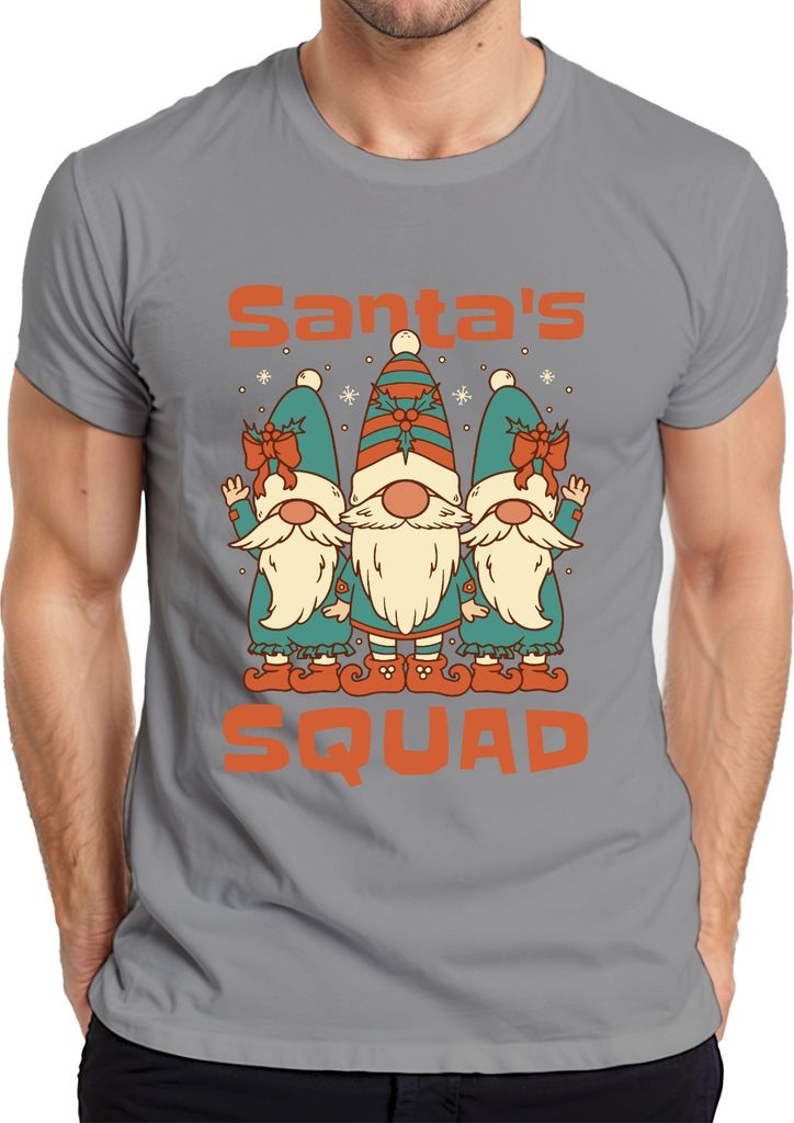 Santa's Squad Schweden Gnome Wichtel - Weihnachten Weihnachtsgeschenk Christmas Herren T-Shirt, Grau, XXL