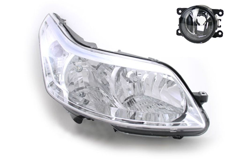Johns, Scheinwerfer Halogen Haupt passend für Citroen C4 11/04-07/11 H7 H1 Re. + Nebel. 0000620653 00006206L4 620653 6206L4 8200074008 6202E1 0000...