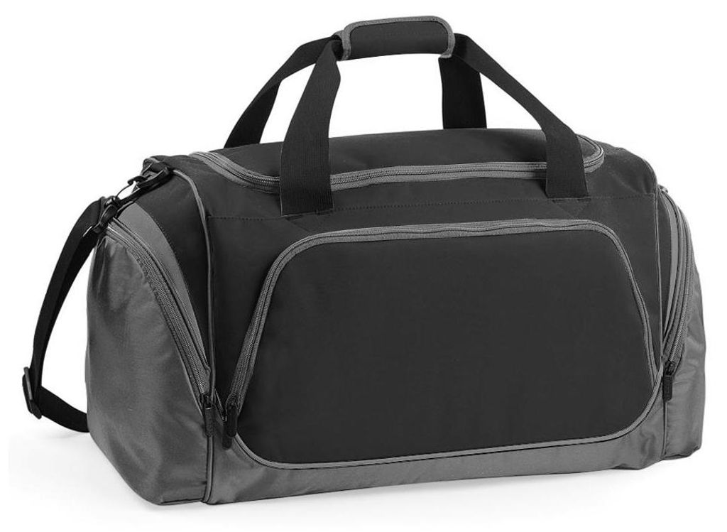 Quadra Pro Team Reisetasche / Sporttasche, 55 Liter FK519 (Einheitsgröße) (Schwarz/Grau)