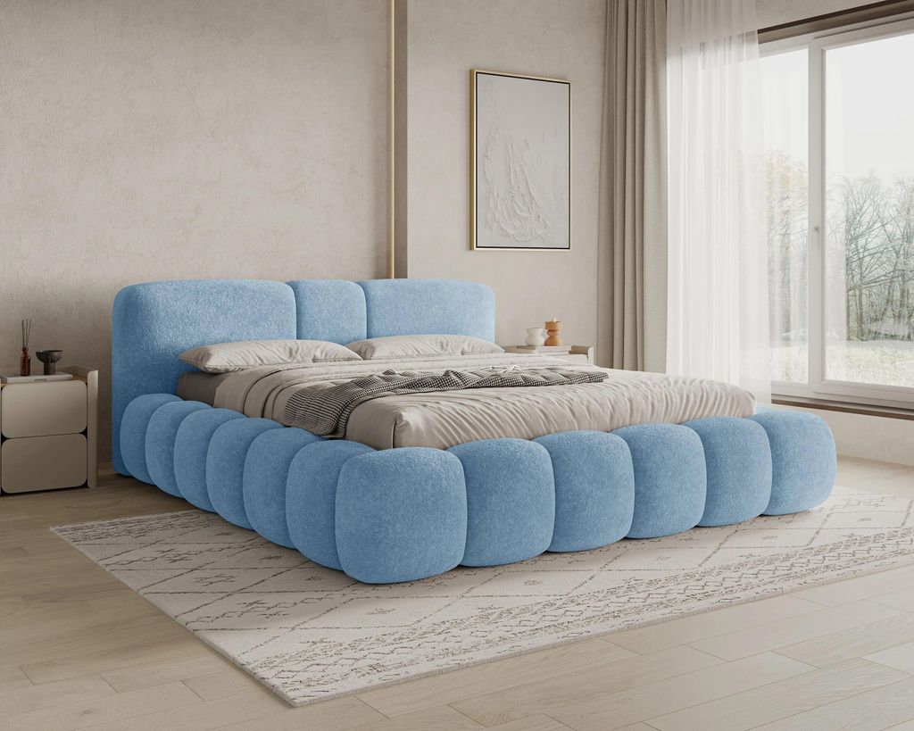 Chilly Möbel Design Lit Bianco - Lit rembourré confort avec Image du produit 