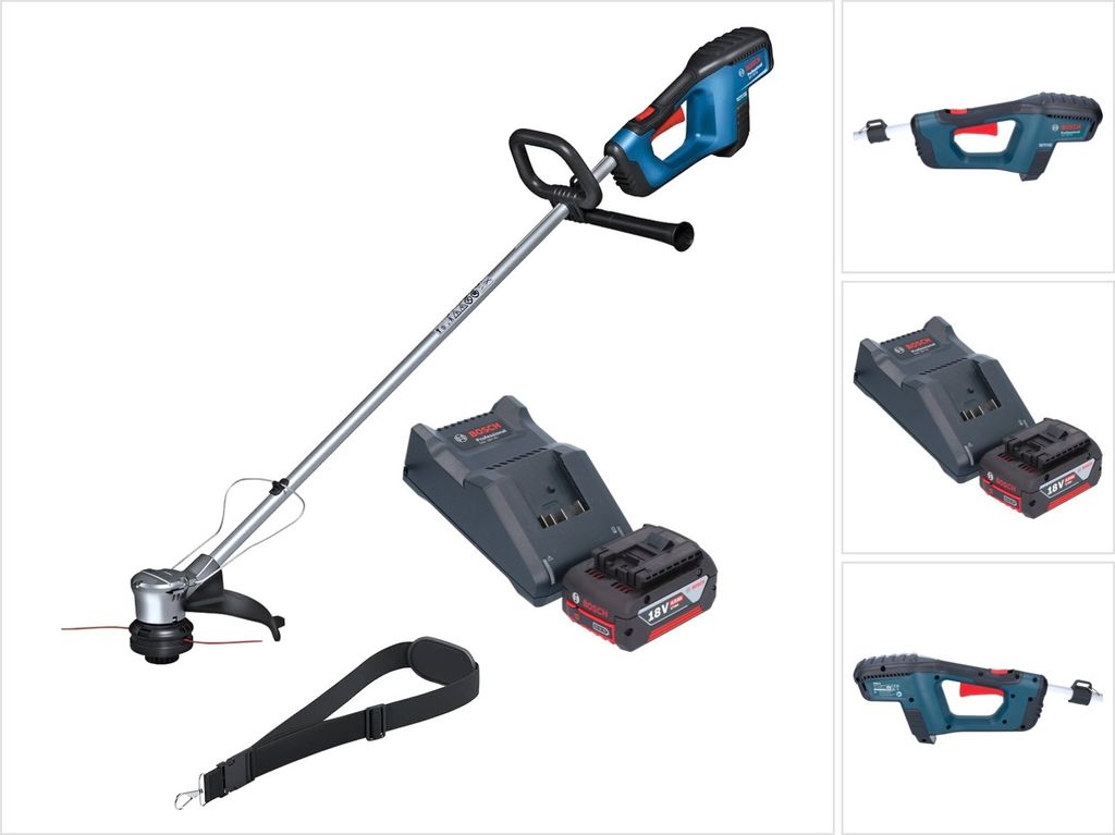Bosch GRT 18V-33 Professional Akku Rasentrimmer 18 V 330 mm Brushless + 1x Akku 4,0 Ah + Ladegerät