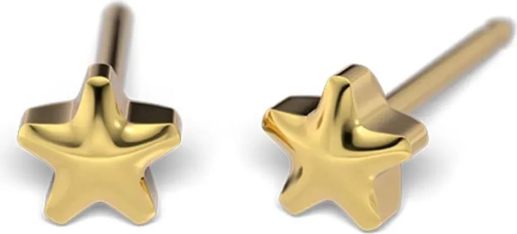 Orecchini Studex Oro Placcato 4mm Stella 7511-0501