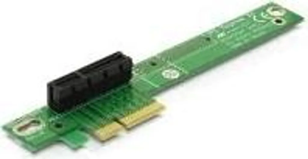 Solution pour slot PCIe étroit : Carte Riser x4 coudée 90° gauche Delock