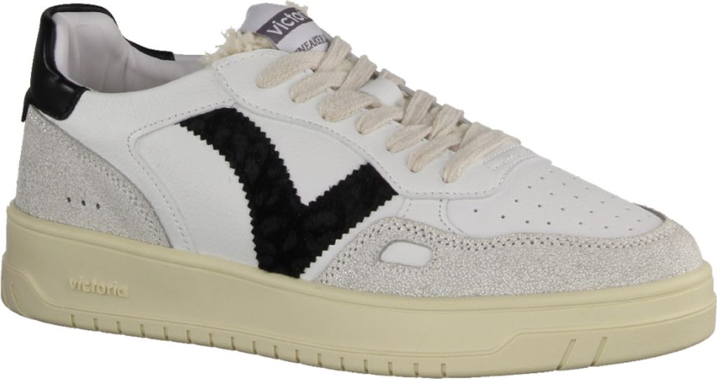 Victoria 1257124 Damensneaker, Weiß/Schwarz, Synthetik, Wechselfußbett - Damenschuhe Top Trends, Weiß