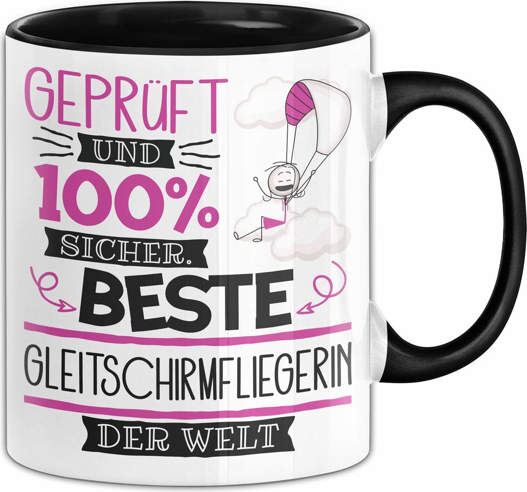 Gleitschirmfliegerin Geschenk Becher Tasse Gott Schuf Alle Menschen Gleich Nur Die Besten Durfeten Gleitschirmfliegerin Werden Geschenkidee Lustig ...