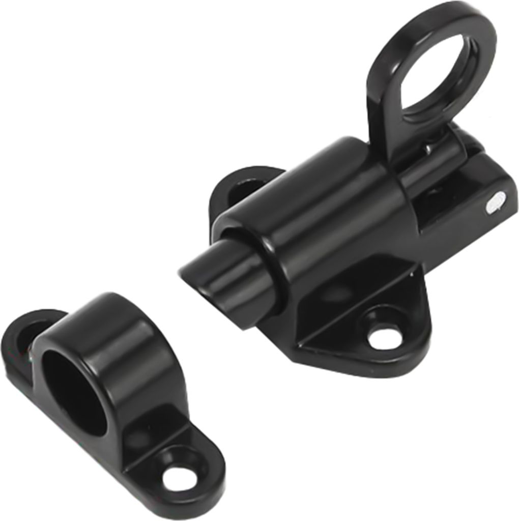 1 Set Riegelschloss, rostfrei, stabil, tragbar, Aluminiumlegierung, Riegel, Schiebetür, Fensterschloss für Zuhause-Schwarz