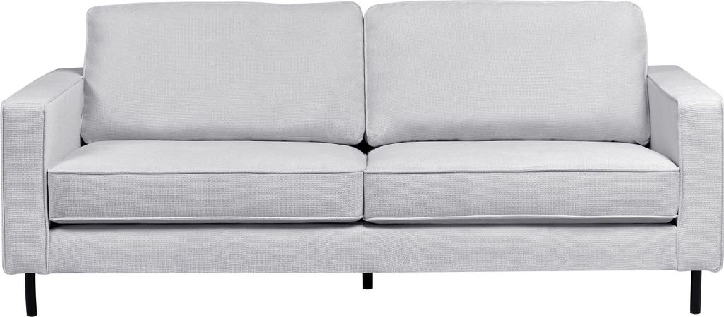 BELIANI 3-Sitzer Sofa Hellgrau Stoff mit Schwarzem Metallgestell Sitzkissen Armlehnen Klassisch Industrie Design Wohnzimmer Schlafzimmer Polstersofa