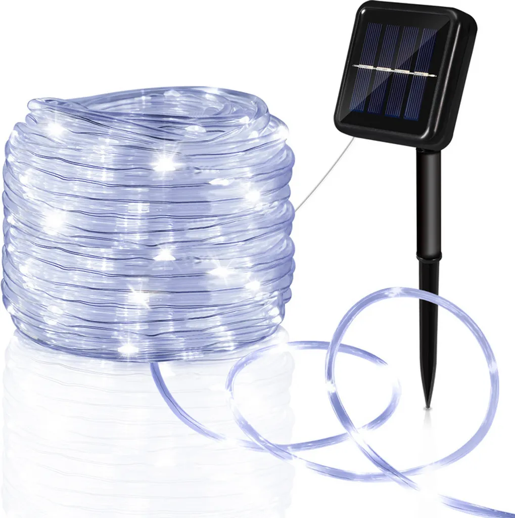 Jopassy Luci Solari a Corda 300 LED 30 Metri Bianco Freddo Esterno